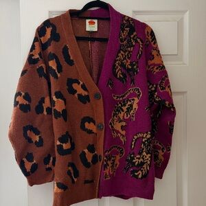 FARM Rio Women's Bold Leopard Cardigan - Brown and Purple